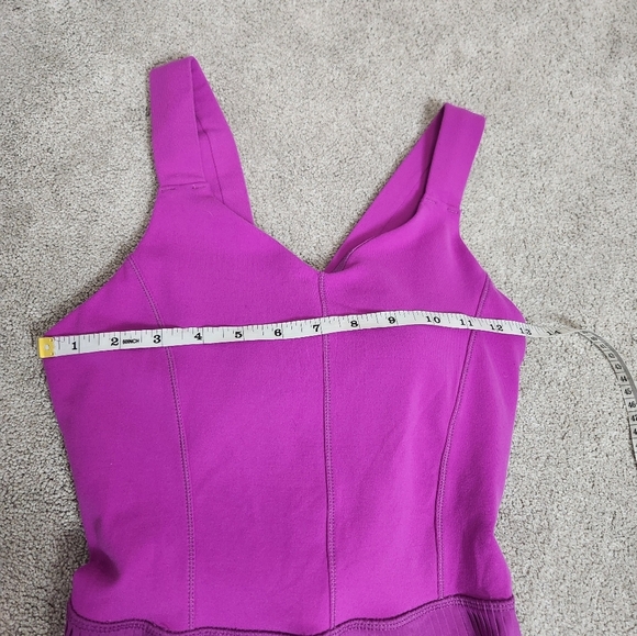 Lululemon City Violet Fuchia Tank Top Size 6 Small Pleated Tennis Pickleball - Picture 4 of 7
